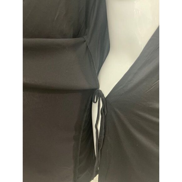 Flora by Flora Nikrooz Black & Silver Lace Robe Size L NWT - Picture 8 of 11